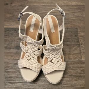 ✨ Copper Key Cream Wedge Sandals – 4.5” Heel | NEW!